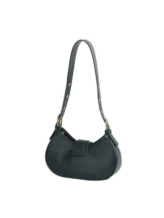 Buckle Baguette Shoulder Bag: Navy - Shop Rust & Ruffles