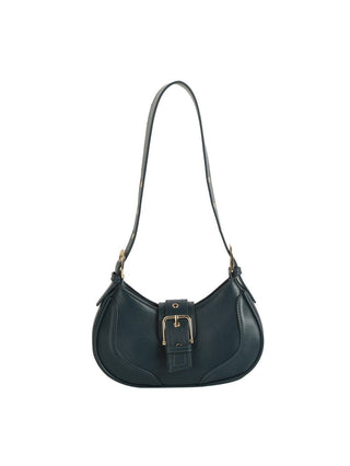 Buckle Baguette Shoulder Bag: Navy - Shop Rust & Ruffles