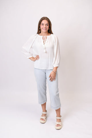 Cabana Chic Blouse in Off White - Shop Rust & Ruffles