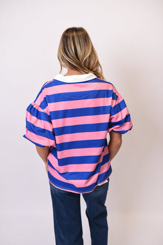 Candy Stripe Polo Top - Shop Rust & Ruffles