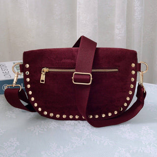 Carina Suede Studded Crossbody Bag: Olive - Shop Rust & Ruffles