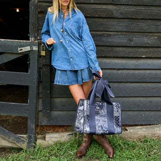 Case-Mate Bandana Bow Jelly Tote Bag - Navy - Shop Rust & Ruffles