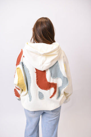 Celestial Sky Patchwork Hoodie - Shop Rust & Ruffles