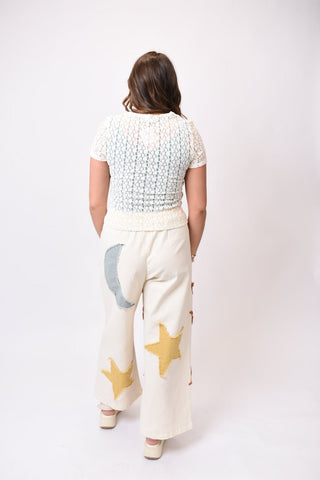 Celestial Wide Leg Pants in Cream - Shop Rust & Ruffles
