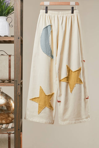 Celestial Wide Leg Pants in Cream - Shop Rust & Ruffles