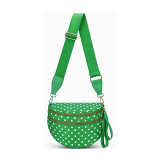 Polka Dot Nylon Sling Bag in 
Green