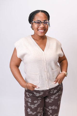 Charmed Sweater Vest in Oatmeal - Shop Rust & Ruffles