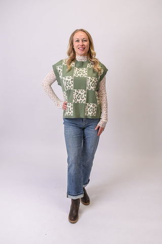 Checkered Past Sweater Vest - Shop Rust & Ruffles