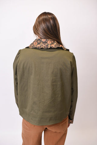 Chic Escape Floral Trim Jacket - Shop Rust & Ruffles