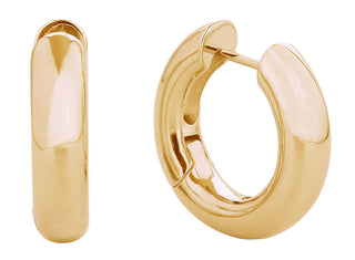 Chunky Huggie Hoop Earrings: Gold - Shop Rust & Ruffles