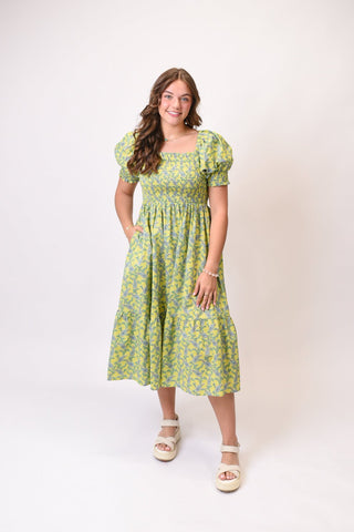 Citrus Crush Midi Dress - Shop Rust & Ruffles