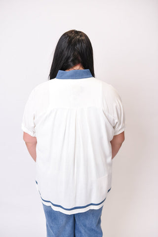 Clean Lines Linen V-Neck Top - Shop Rust & Ruffles