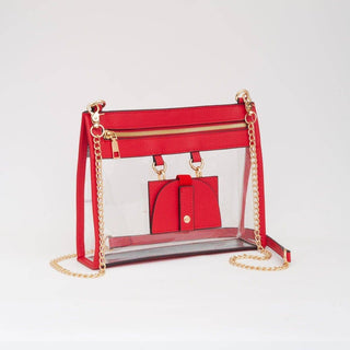 Clear Crossbody Bag With Sunglasses White - Shop Rust & Ruffles