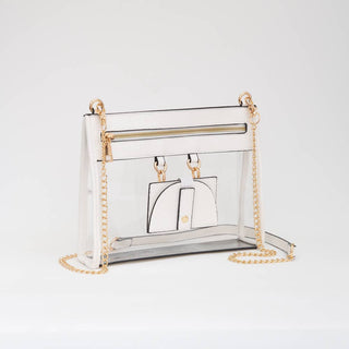 Clear Crossbody Bag With Sunglasses White - Shop Rust & Ruffles