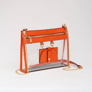 Clear Gameday Crossbody Bag Orange - Shop Rust & Ruffles
