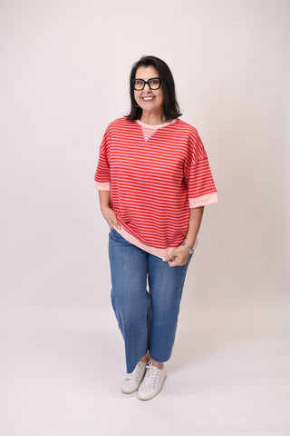 Closet Staple Tee in Pink Stripes - Shop Rust & Ruffles
