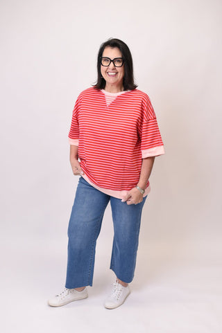 Closet Staple Tee in Pink Stripes - Shop Rust & Ruffles