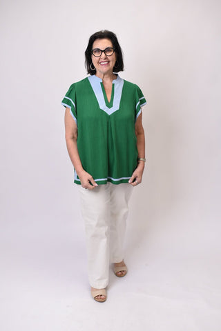 Coastal Club Blouse in Curvy - Shop Rust & Ruffles
