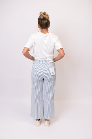 Coastal Stripe Wide Leg Mica Denim in Blue - Shop Rust & Ruffles