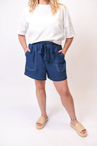 Coastline Breeze Shorts in Navy - Shop Rust & Ruffles