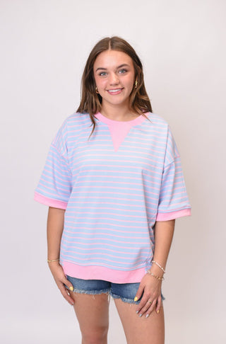 Coastline Stripe Terry Top - Shop Rust & Ruffles