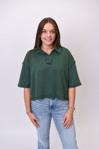 Cold Chill Pullover in Green - Shop Rust & Ruffles