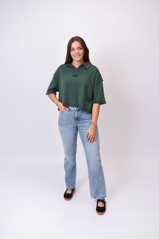 Cold Chill Pullover in Green - Shop Rust & Ruffles