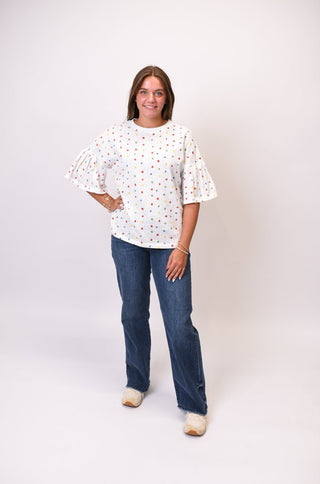 Confetti Dot Short Sleeve Top - Shop Rust & Ruffles