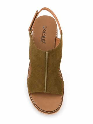 Corky's Carley Wedge in Moss - Shop Rust & Ruffles