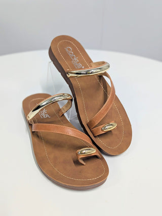 Corkys Hit The Strip Sandal in Cognac - Shop Rust & Ruffles