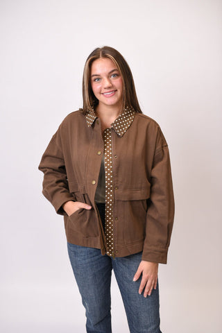 Cottage Lane Jacket In Brown - Shop Rust & Ruffles