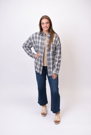 Country Mile Plaid Top in Blue - Shop Rust & Ruffles