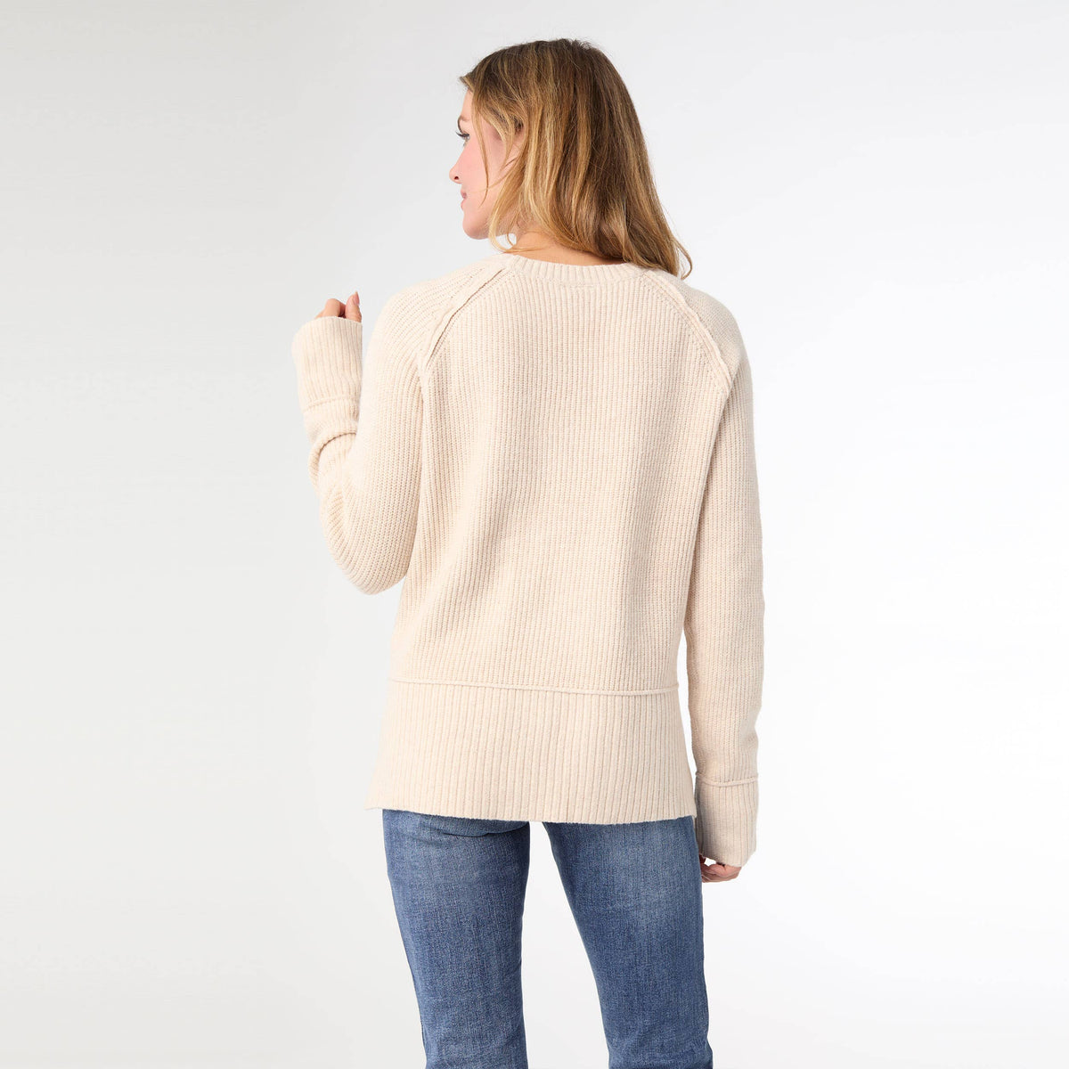 Helix Crew Neck Sweater in Oatmeal