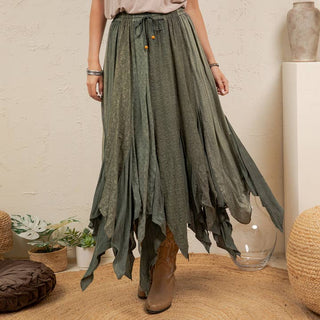 Daisy After Dark Maxi Skirt in Basil - Shop Rust & Ruffles