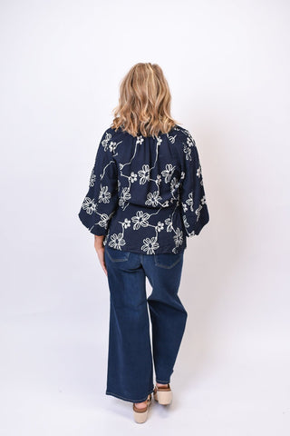 Daisy Chain Blouse in Midnight - Shop Rust & Ruffles
