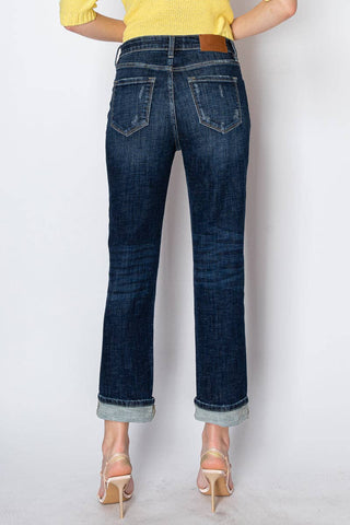 Darkest Night Tummy Control Straight Jeans - Artemis Vintage - Shop Rust & Ruffles