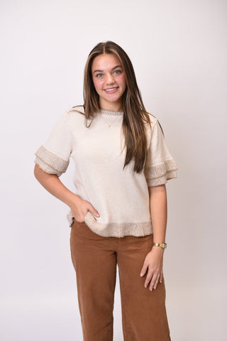 Darling Detail Ruffle Top Cream - Shop Rust & Ruffles