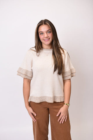Darling Detail Ruffle Top Cream - Shop Rust & Ruffles