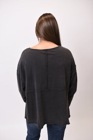 Day Off Pullover in Black - Shop Rust & Ruffles