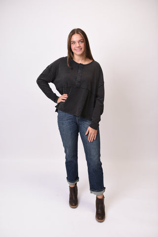 Day Off Pullover in Black - Shop Rust & Ruffles