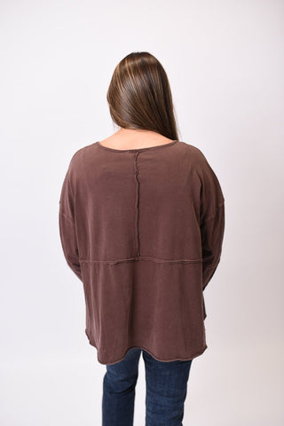 Day Off Pullover in Brown - Shop Rust & Ruffles
