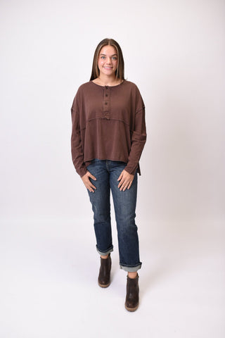 Day Off Pullover in Brown - Shop Rust & Ruffles