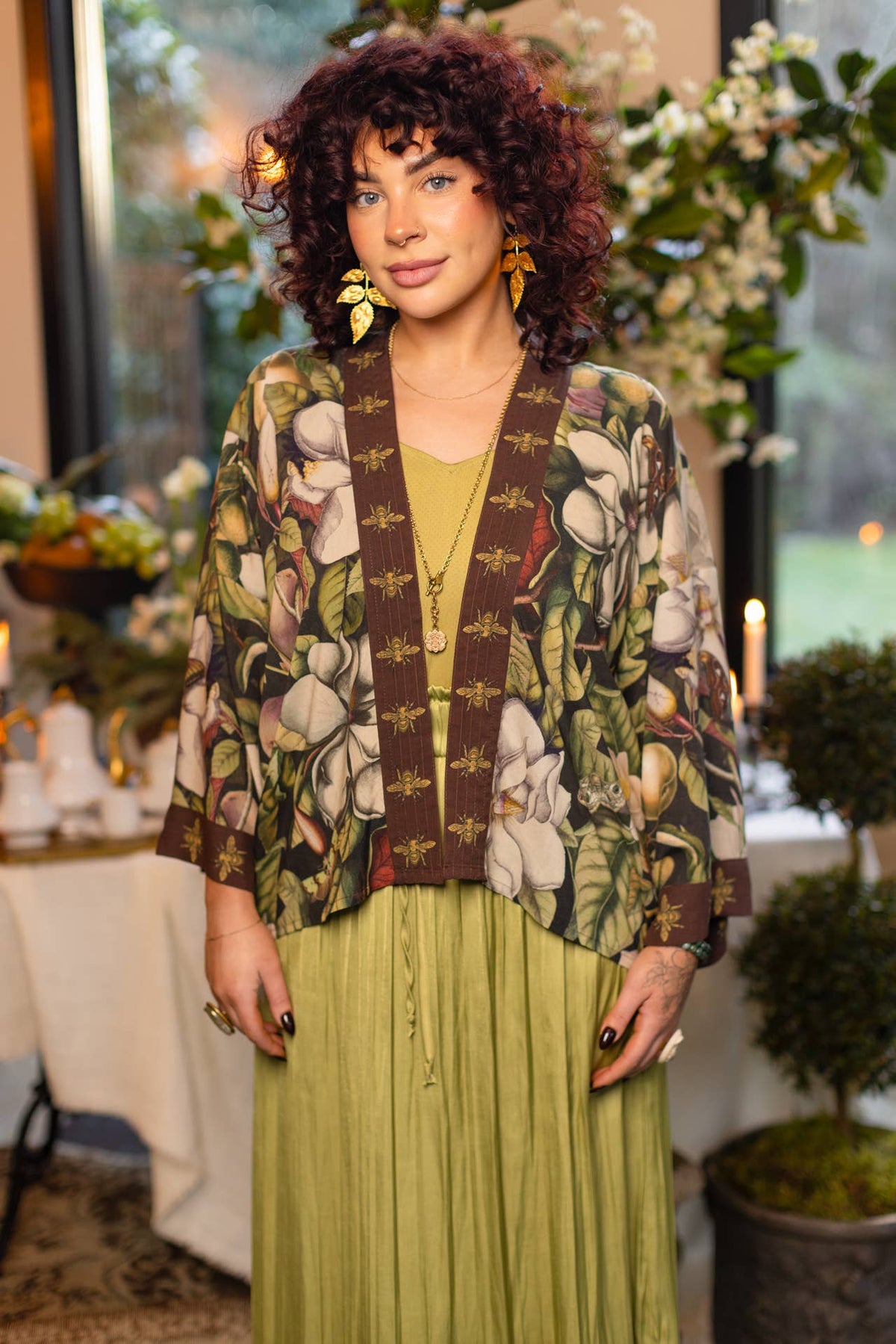 Market of Stars Fleur De Lune Cropped Kimono