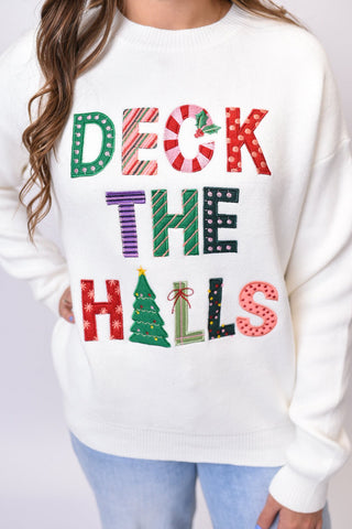 Deck The Halls Patchwork Sweater - Shop Rust & Ruffles