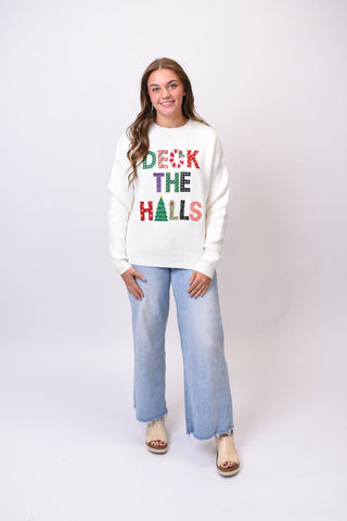 Deck The Halls Patchwork Sweater - Shop Rust & Ruffles