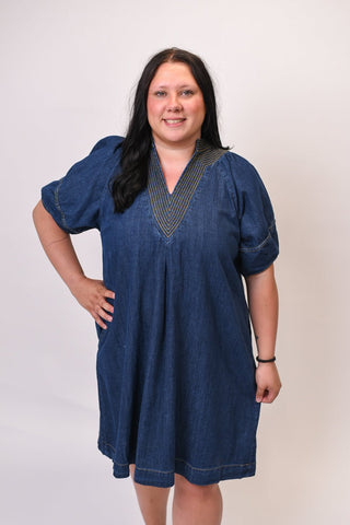 Denim and Done Short Dress - Shop Rust & Ruffles