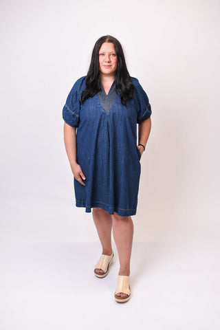 Denim and Done Short Dress - Shop Rust & Ruffles