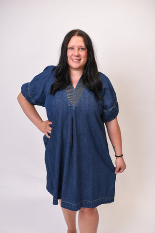 Denim and Done Short Dress - Shop Rust & Ruffles