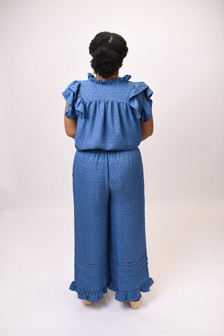Denim Dot Daydream Ruffle Pants - Shop Rust & Ruffles