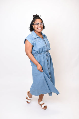 Denim Dreams Midi Dress - Shop Rust & Ruffles